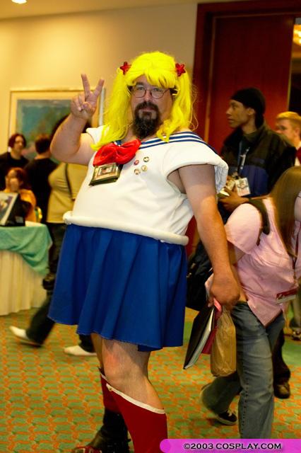 Big Guy Dressed as Sailor Moon