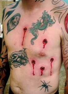 bullet hole tattoos